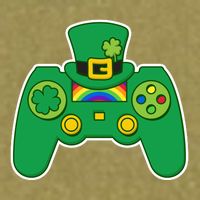 Lucky St Patrick's Day Video Game Controller Garment-Dyed Women's Muscle Tee