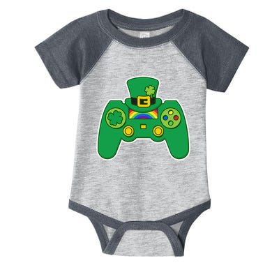 Lucky St Patrick's Day Video Game Controller Infant Baby Jersey Bodysuit