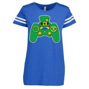 Lucky St Patrick's Day Video Game Controller Enza Ladies Jersey Football T-Shirt