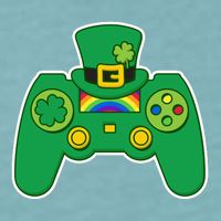 Lucky St Patrick's Day Video Game Controller Sueded Cloud Jersey T-Shirt