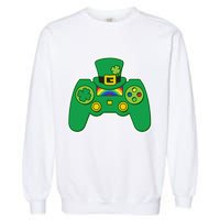 Lucky St Patrick's Day Video Game Controller Garment-Dyed Sweatshirt