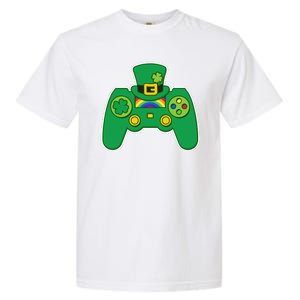 Lucky St Patrick's Day Video Game Controller Garment-Dyed Heavyweight T-Shirt