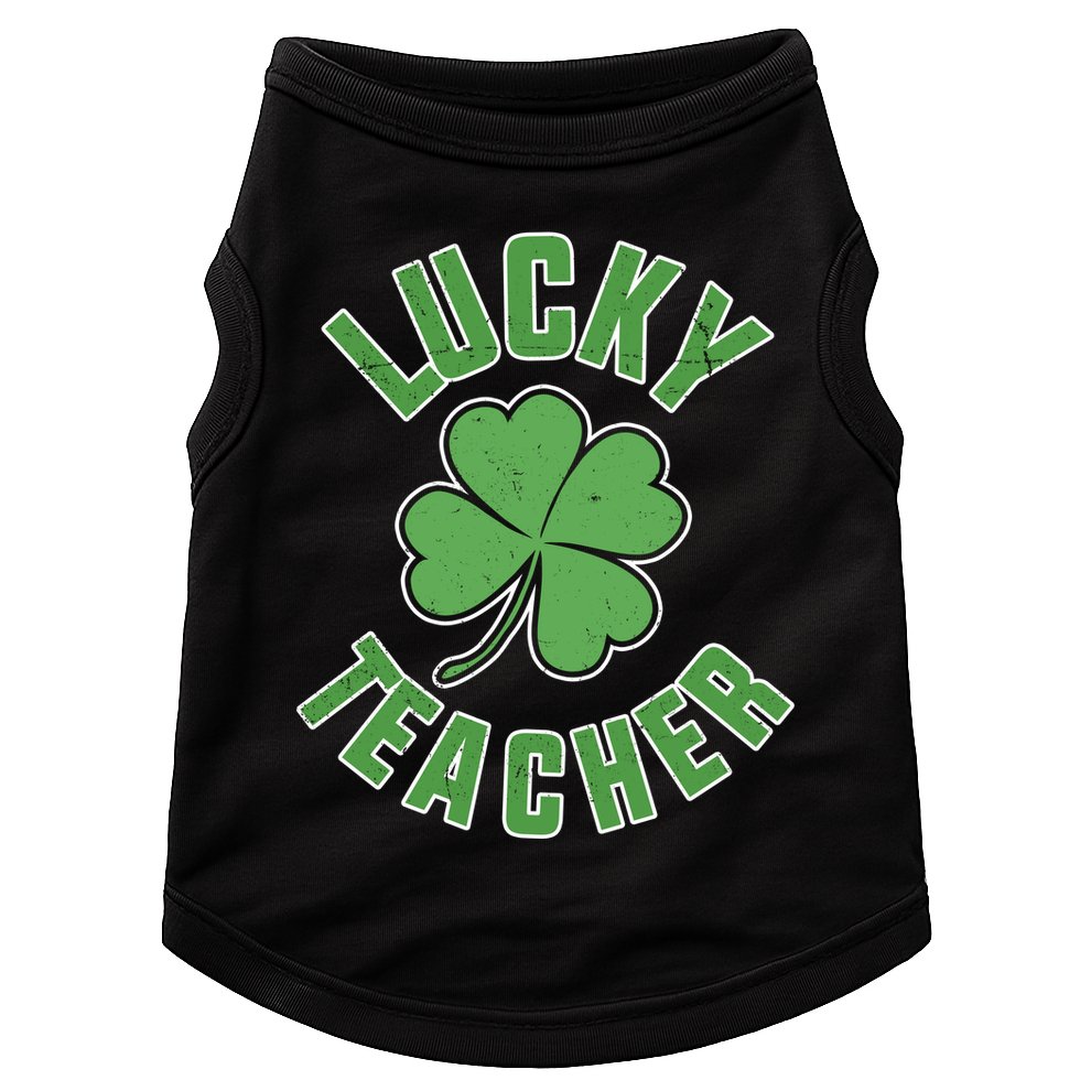 Lucky Teacher St. Patrick's Day Doggie Tank