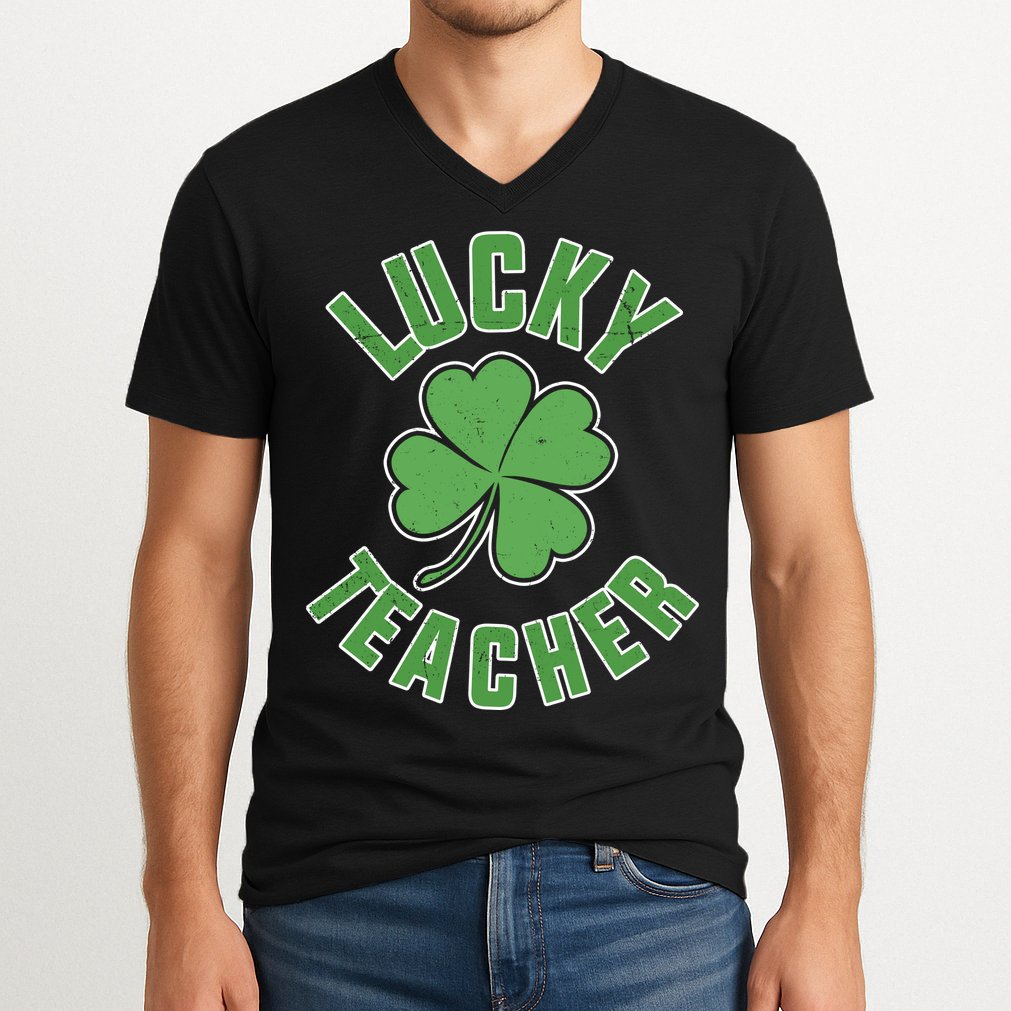 Lucky Teacher St. Patrick's Day V-Neck T-Shirt