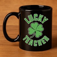 Lucky Teacher St. Patrick's Day 11oz C Handle Ceramic Mug