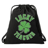 Lucky Teacher St. Patrick's Day Drawstring Bag
