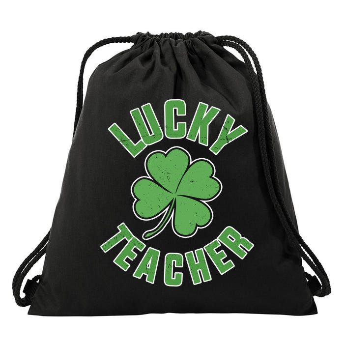 Lucky Teacher St. Patrick's Day Drawstring Bag