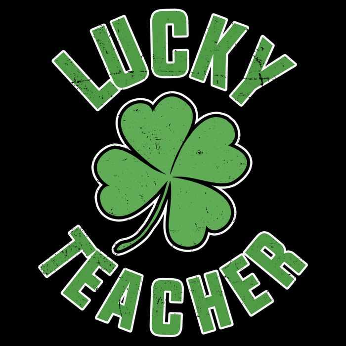 Lucky Teacher St. Patrick's Day Drawstring Bag