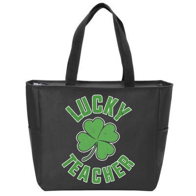 Lucky Teacher St. Patrick's Day Zip Tote Bag