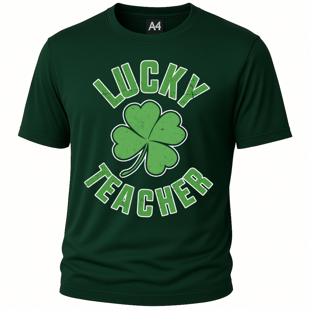 Lucky Teacher St. Patrick's Day Cooling Performance Crew T-Shirt