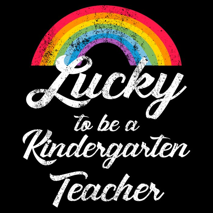 Lucky To Be A Kindergarten Teacher Cute Rainbow Ladies Essential Flowy Tank