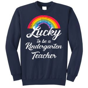 Lucky To Be A Kindergarten Teacher Cute Rainbow Sweatshirt