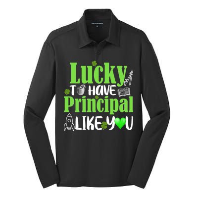 Lucky to Have Principal Like You Silk Touch Performance Long Sleeve Polo