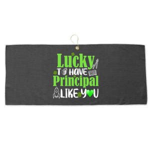 Lucky to Have Principal Like You Large Microfiber Waffle Golf Towel