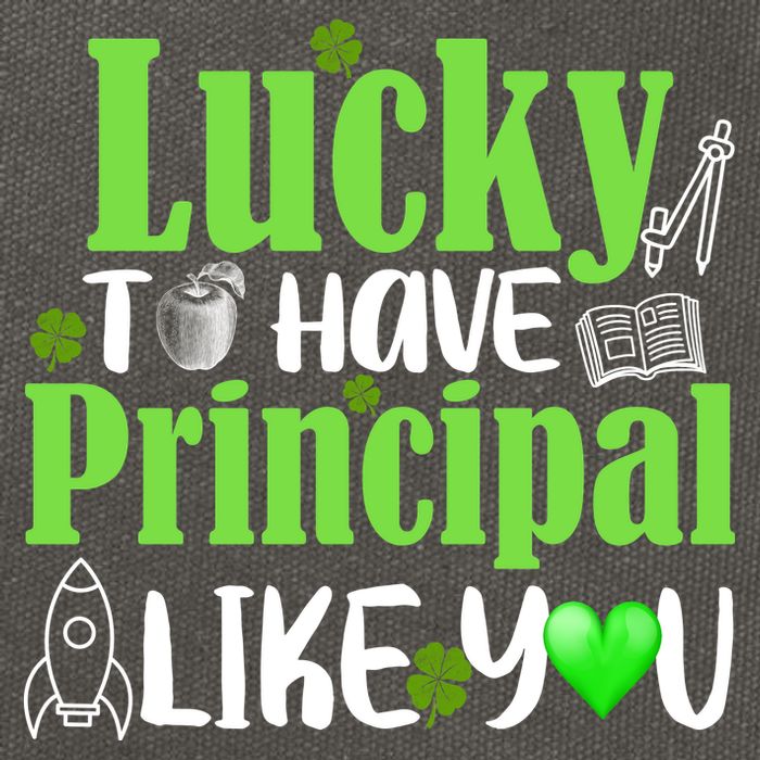 Lucky to Have Principal Like You Cotton Canvas Backpack
