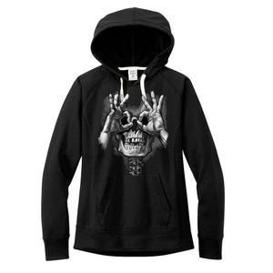 Luctus Skull Hands Women's Fleece Hoodie