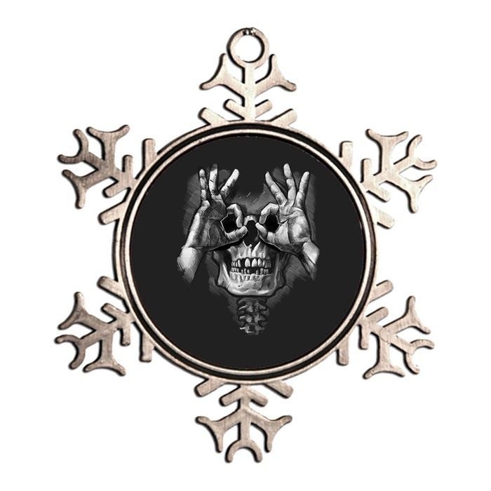 Luctus Skull Hands Metallic Star Ornament