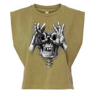 Luctus Skull Hands Garment-Dyed Women's Muscle Tee