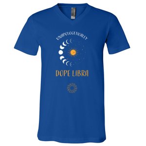 Libra: Unapologetically Dope Libra Astrology Meaningful Gift V-Neck T-Shirt