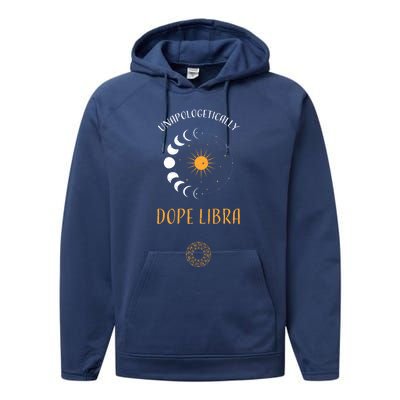 Libra: Unapologetically Dope Libra Astrology Meaningful Gift Performance Fleece Hoodie