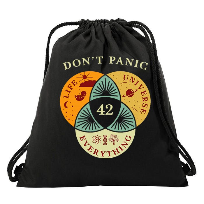 Life Universe Everything 42 Science Fiction Space Lovers Drawstring Bag