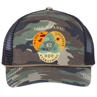 Life Universe Everything 42 Science Fiction Space Lovers Retro Rope Trucker Hat Cap