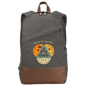 Life Universe Everything 42 Science Fiction Space Lovers Cotton Canvas Backpack