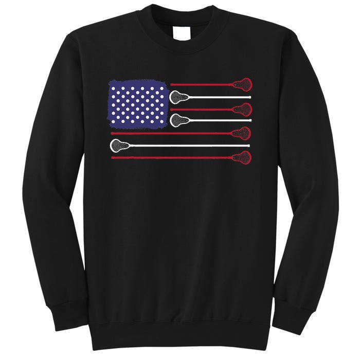 Lacrosse USA Flag Lacrosse Player Men Woman Kids Sweatshirt