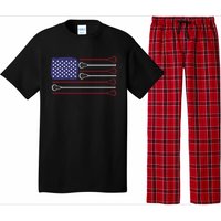 Lacrosse USA Flag Lacrosse Player Men Woman Kids Pajama Set