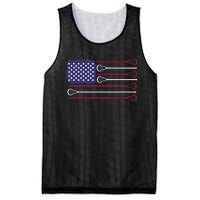 Lacrosse USA Flag Lacrosse Player Men Woman Kids Mesh Reversible Basketball Jersey Tank