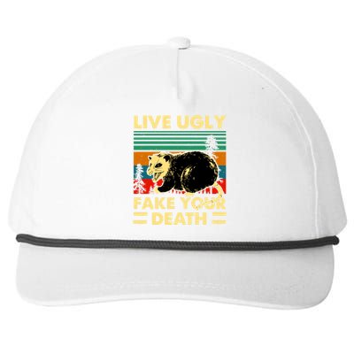 Live Ugly Fake Your Death Trash Opossum Snapback Five-Panel Rope Hat