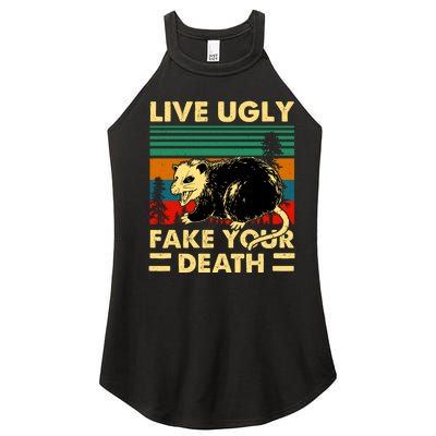 Live Ugly Fake Your Death Trash Opossum Women’s Perfect Tri Rocker Tank