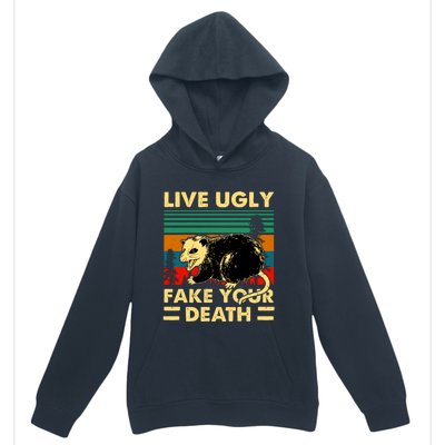 Live Ugly Fake Your Death Trash Opossum Urban Pullover Hoodie