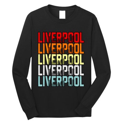 Liverpool Uk Flag Long Sleeve Shirt