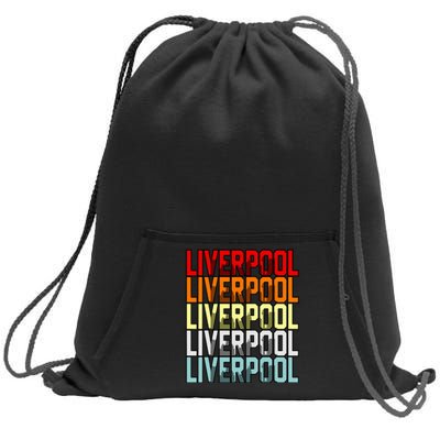 Liverpool Uk Flag Sweatshirt Cinch Pack Bag