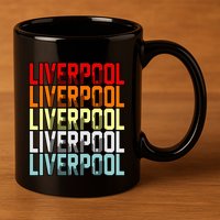 Liverpool Uk Flag 11oz C Handle Ceramic Mug