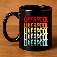 Liverpool Uk Flag 11oz C Handle Ceramic Mug