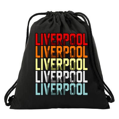 Liverpool Uk Flag Drawstring Bag