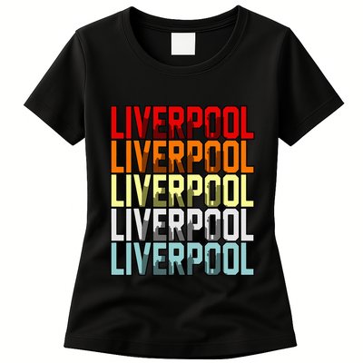 Liverpool Uk Flag Womens T-Shirt
