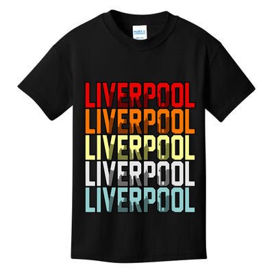 Liverpool Uk Flag Kids T-Shirt