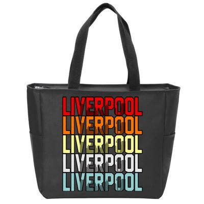 Liverpool Uk Flag Zip Tote Bag