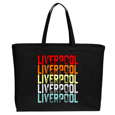 Liverpool Uk Flag Cotton Canvas Jumbo Tote