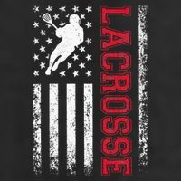 Lacrosse Usa Flag Lax 7 Panel Mesh Trucker Snapback Hat