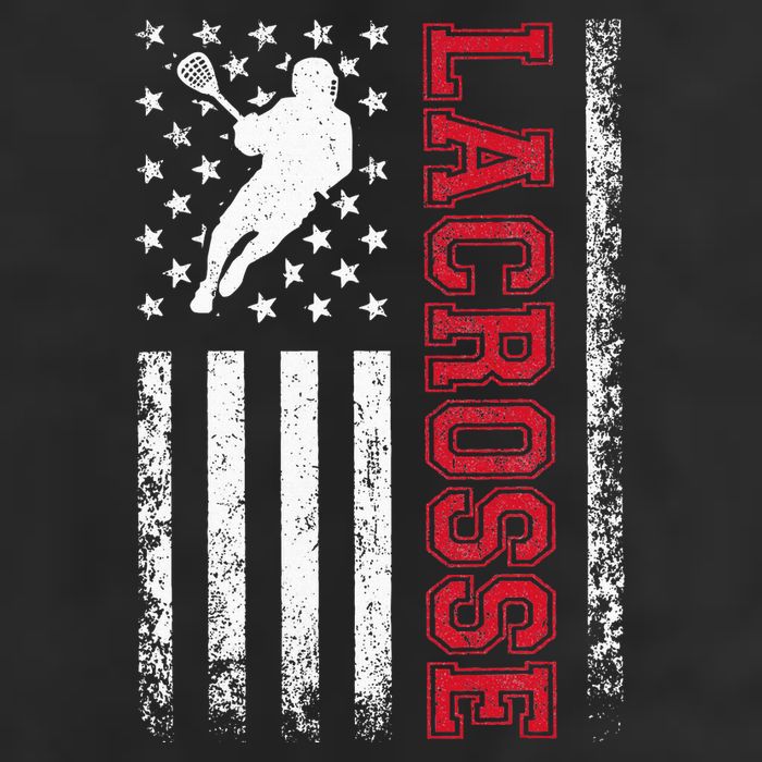 Lacrosse Usa Flag Lax 7 Panel Mesh Trucker Snapback Hat