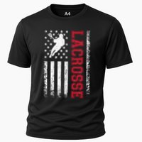 Lacrosse Usa Flag Lax Cooling Performance Crew T-Shirt
