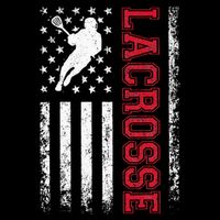 Lacrosse Usa Flag Lax Cooling Performance Crew T-Shirt