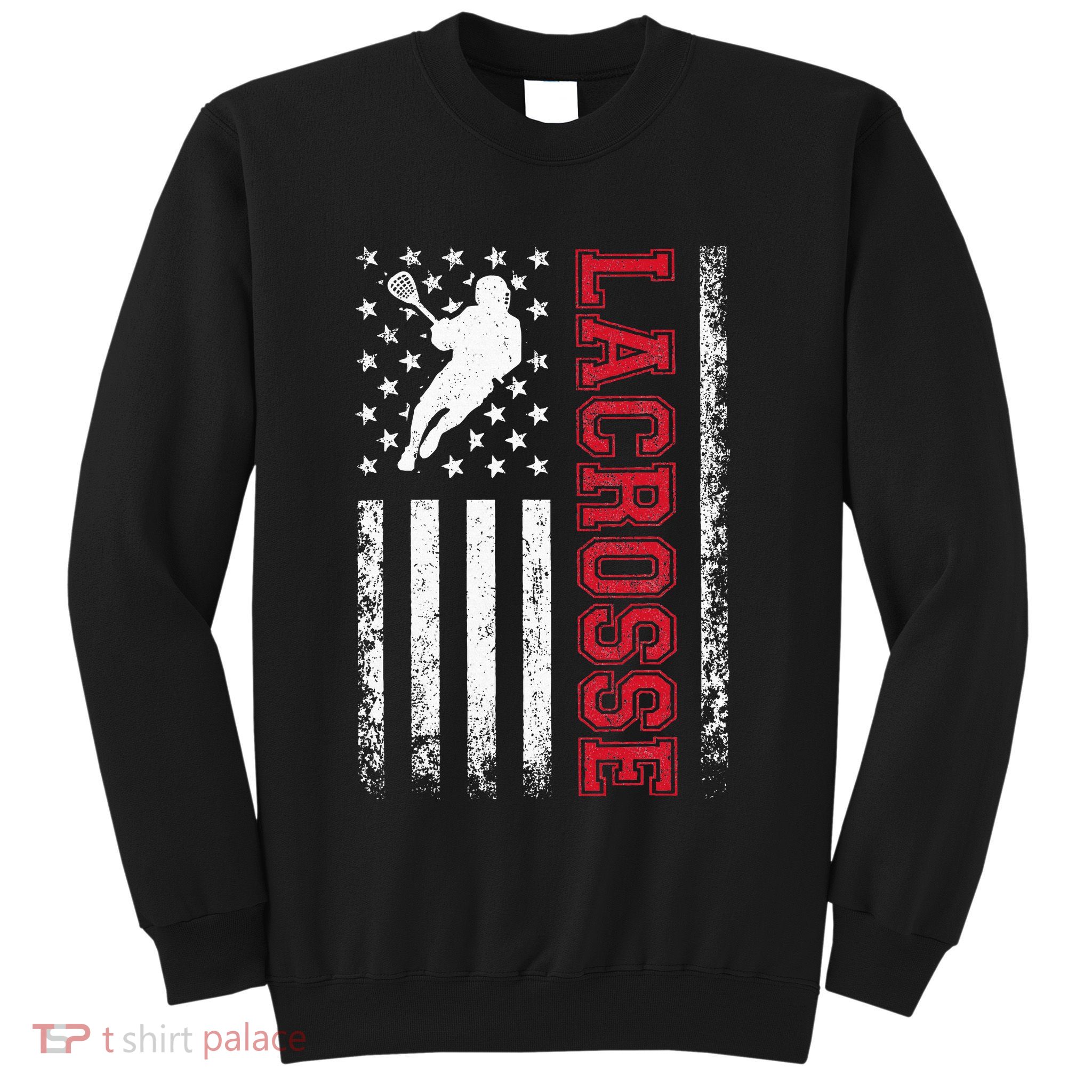 Lacrosse Usa Flag Lax Sweatshirt