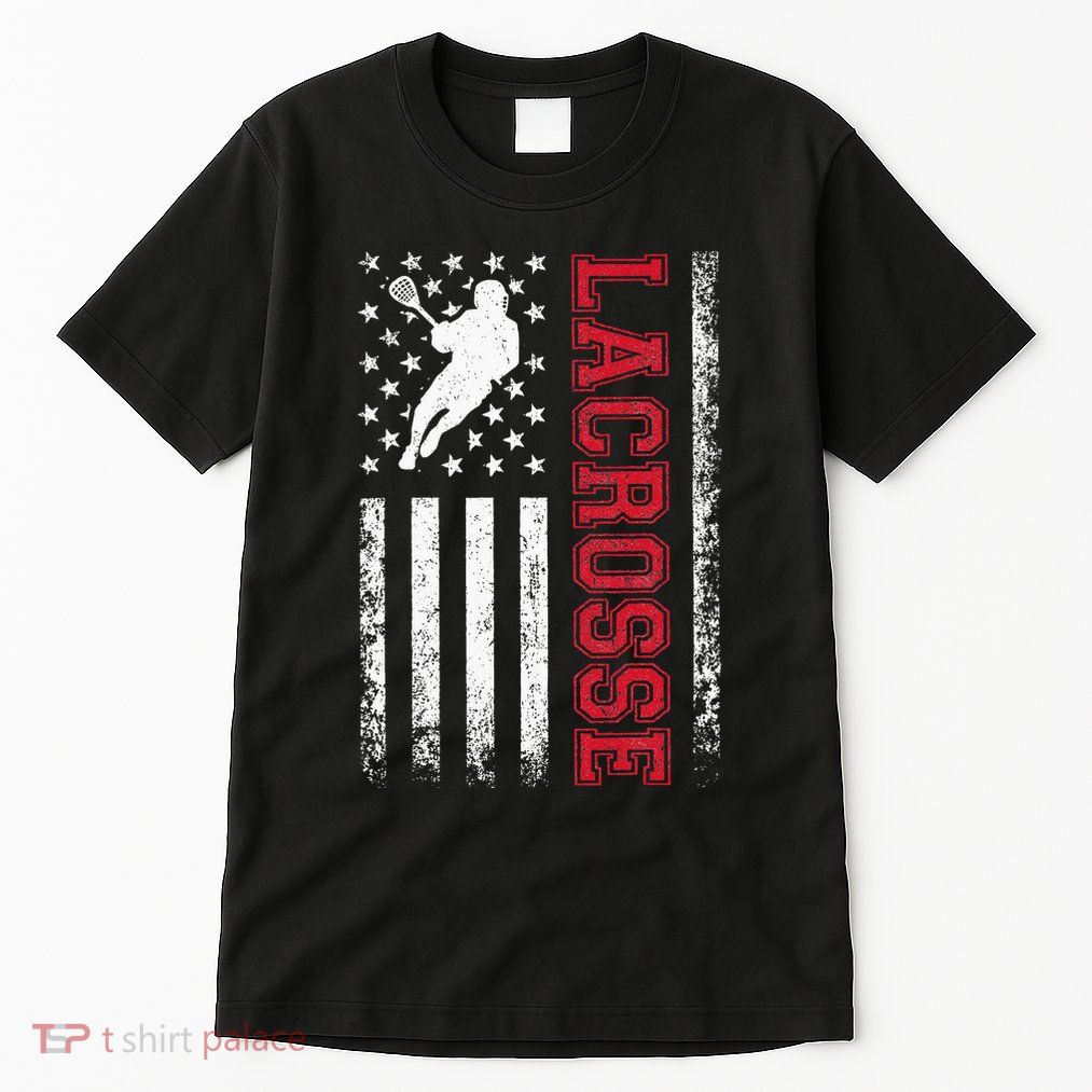 Lacrosse Usa Flag Lax Tall T-Shirt