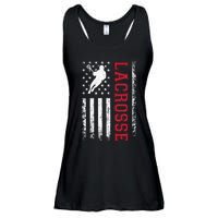 Lacrosse Usa Flag Lax Ladies Essential Flowy Tank