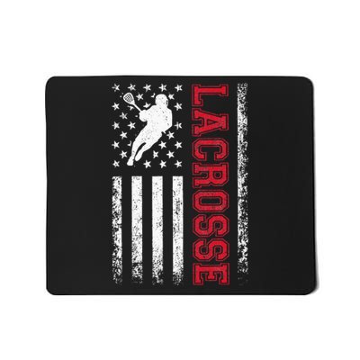 Lacrosse Usa Flag Lax Mousepad